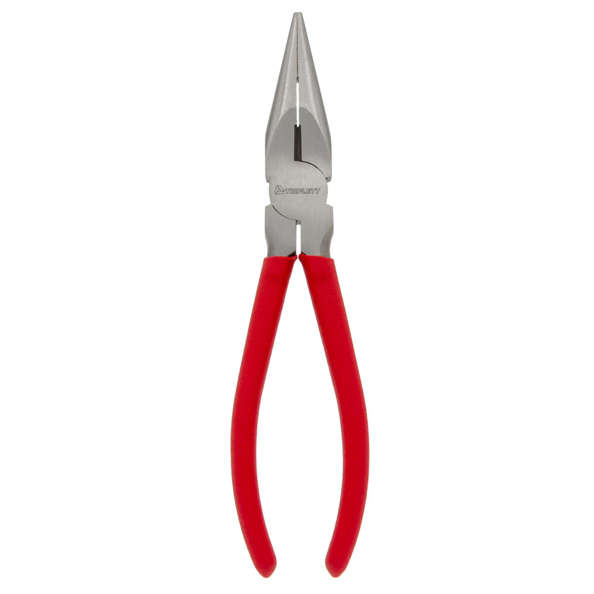 Triplett Long Nose Pliers — 8in., Serrated Jaws, Chromium Molybdenum Steel, PVC Handles, Model# TT-275